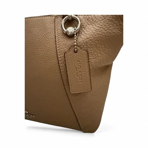 Coach Kacey Satchel in a taupe or beige color. - Picture 8 of 12